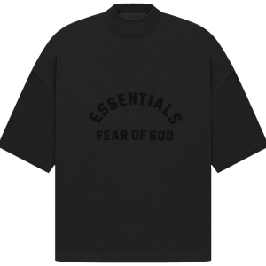 Fear of God Essentials Black Mock Neck T-Shirt
