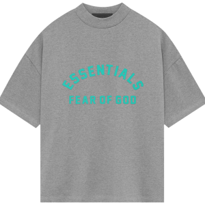 Fear of God Essentials Grey Mint Mock Neck T-Shirt