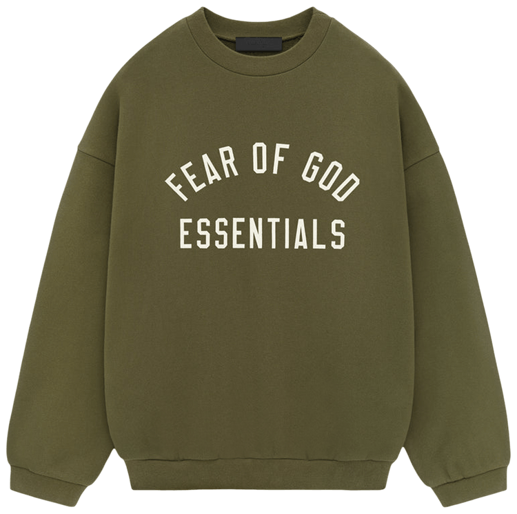 Fear of God Essentials Olive Sweatshirt Fear of God Essentials Olive Sweatshirt