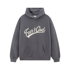 Fear of God Cursive Script Grey Hoodie
