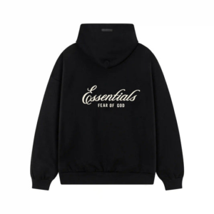 Zwarte Essentials Hoodie