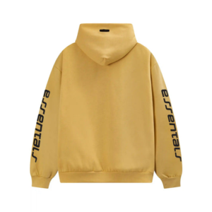 Fear of God Essentials Sleeve Logo Yellow Hoodie