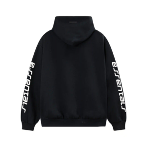 Fear of God Essentials Sleeve Logo Black Hoodie