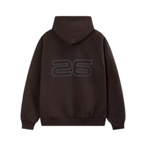 Fear of God Essentials Font Dark Brown Hoodie