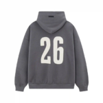Fear of God Cursive Script Grey Hoodie