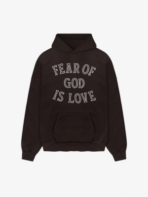 Fear of God Is Love Dark Brown Hoodie