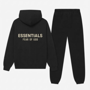 Fear of God Essentials Black Zip-Up Tracksuit