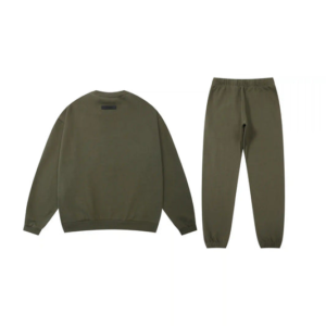 Fear of God Essentials Arch Logo Olive Green Tracksuit