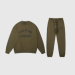 Fear of God Essentials Arch Logo Dark Olive Tracksuit