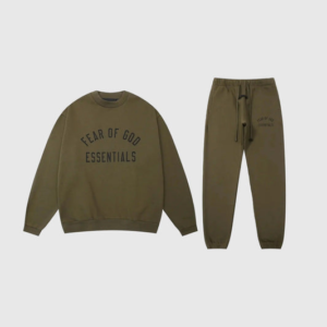 Fear of God Essentials Arch Logo Dark Olive Tracksuit