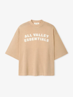 Fear of God Essentials All Valley Beige Mesh T-Shirt