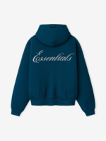 Essentials Signature Teal Half-Zip Lounge Hoodie