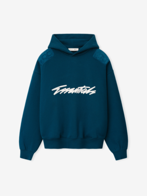 Teal Script Essential Hoodie