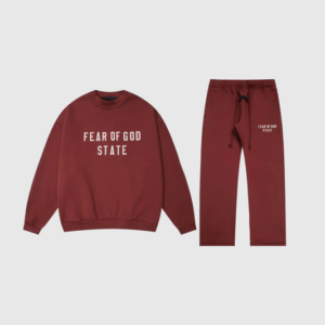 Fear of God State Burgundy Tracksuit